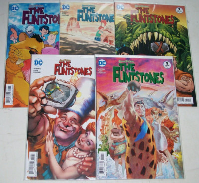 The Flintstones #1 Lot of 5 Variant covers unread 1st print DC 2016