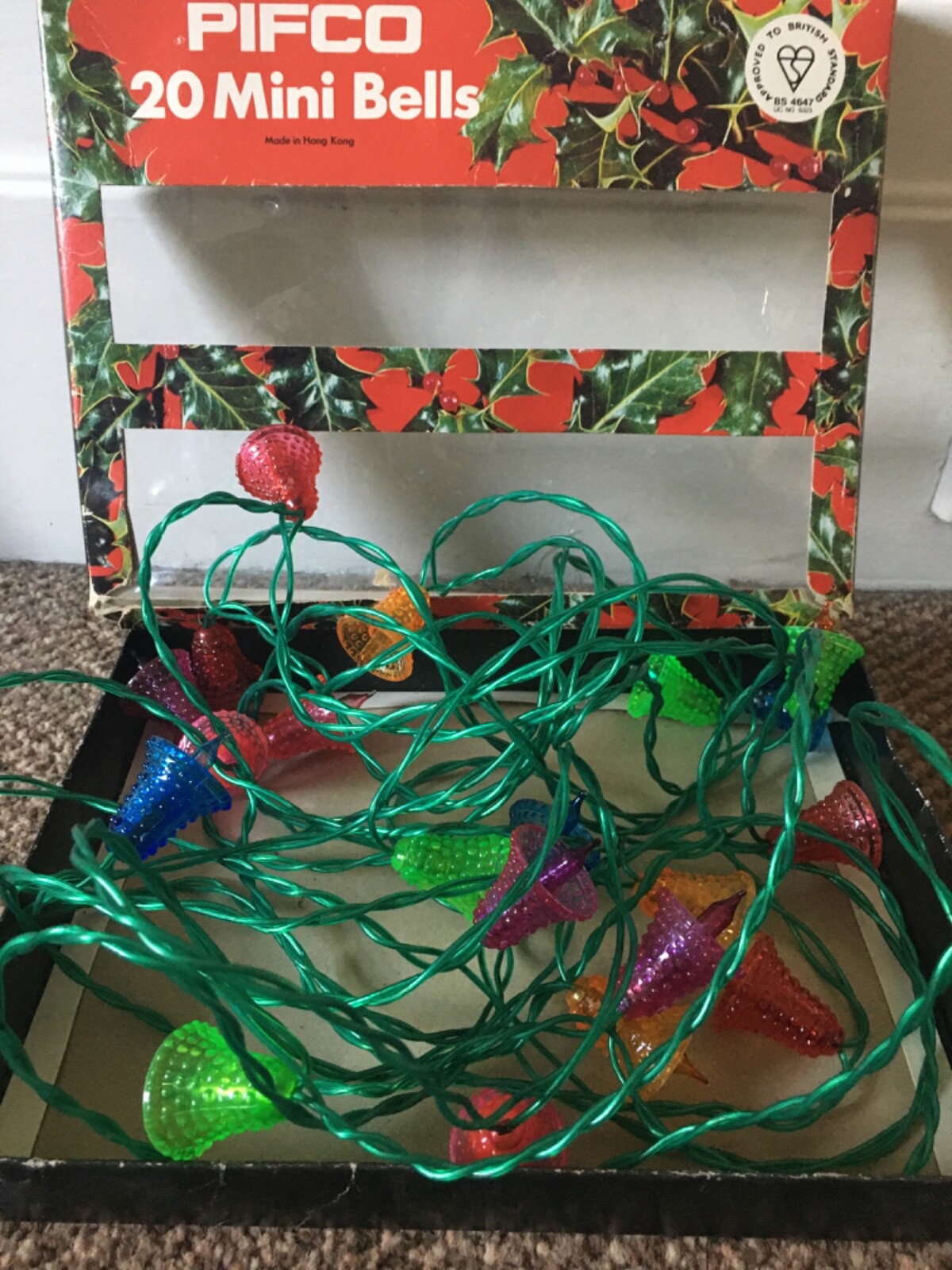 Vintage Pifco Mini Bells Christmas Lights 20 Lights 1287 eBay