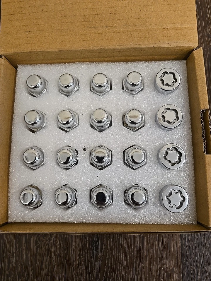 20x Factory OEM Lug Nuts For Ford Lincoln MKC 12x1.5 W/ Wheel Locks & Key - Изображение 2 из 3