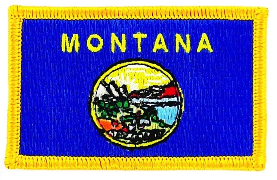 Patch écusson brodé Drapeau MONTANA Thermocollant USA AMERICAIN ETATS UNIS