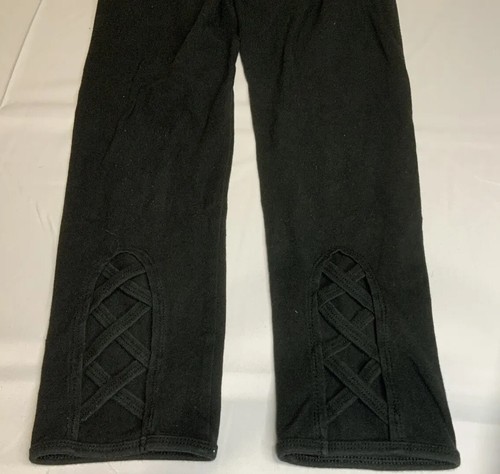 SO BRAND Girl’s Size Small Black Lattice Leggings - Picture 3 of 7