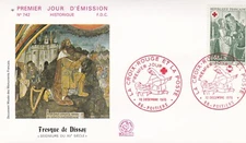 France 1970 FDC Cover Cross Red yt