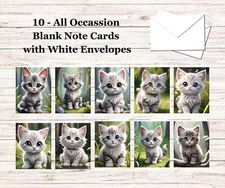 10 - Blank Note Cards with Envelopes - All Occasion #025