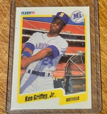 🔥 KEN GRIFFEY JR 🔥 1990 Fleer #513 🔵 BLUE DOT ERROR Card 🔵 RARE ONLY?! 🔥