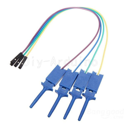 4PCS Test Clamp Wire Hook Test Clip for Logic Analyzer Electronic Components DE