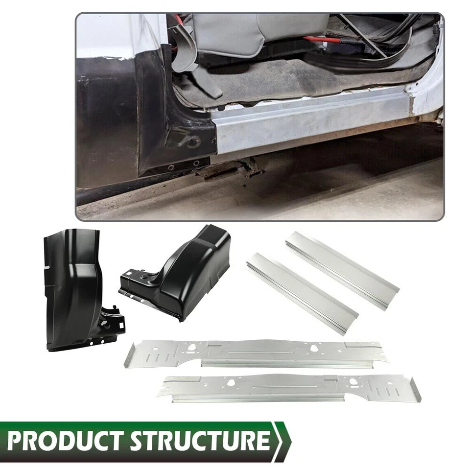 Fit For 99-16 Ford Super Duty Standard Cab Inner&Outer Rocker Panels+Cab Corner - Image 3 of 4