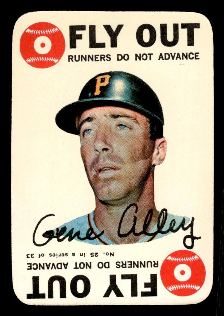 1968 TOPPS GENE ALLEY 25 GOOD GAME BASEBALL PITTSBURGH PIRATES