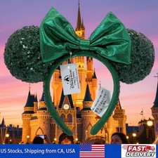 Disney-Parks Ears Edition Minnie Mouse Emerald Green Sequins Headband 2022 US