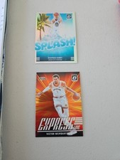 Wembanyama / Curry Cards From 2024-25 Panini Donruss Optic Basketball