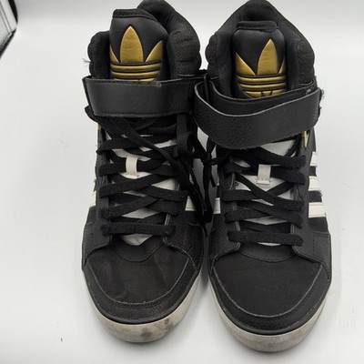 ADIDAS AMBERLIGHT UP Wedge Sneakers Women's Size 10 Black/White/Gold | eBay