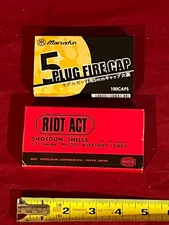 NOS MODEL GUN CORPORATION (MGC) RIOT ACT 6 SHOTGUN SHELLS + 100 pc MARUSHIN 5mm