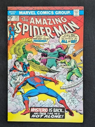 Amazing Spider-Man #141 (1975) 1st app 2nd Mysterio  Bronze KEY Combine Shipping