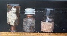 Vintage Pharmaceutical Sample Medicine Bottles Wyeth Merck