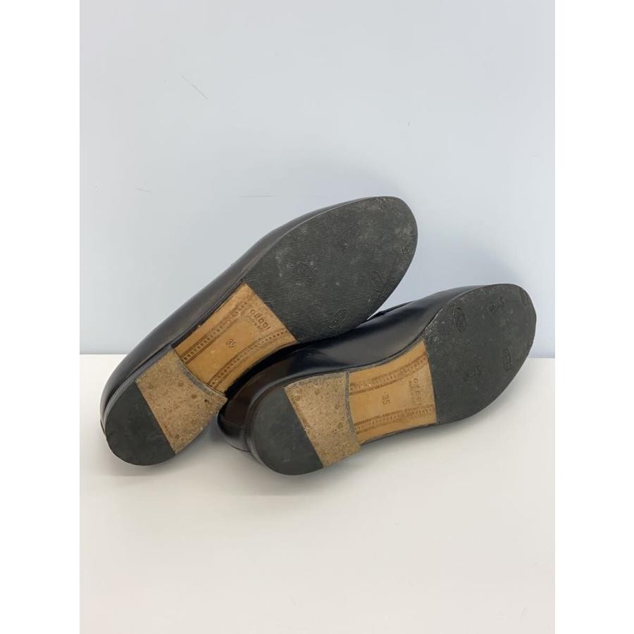 GUCCI Gold Hardware Leather Loafers Dress Shoes Size:35/JP:22 Black 141139K Auth thumbnail 4
