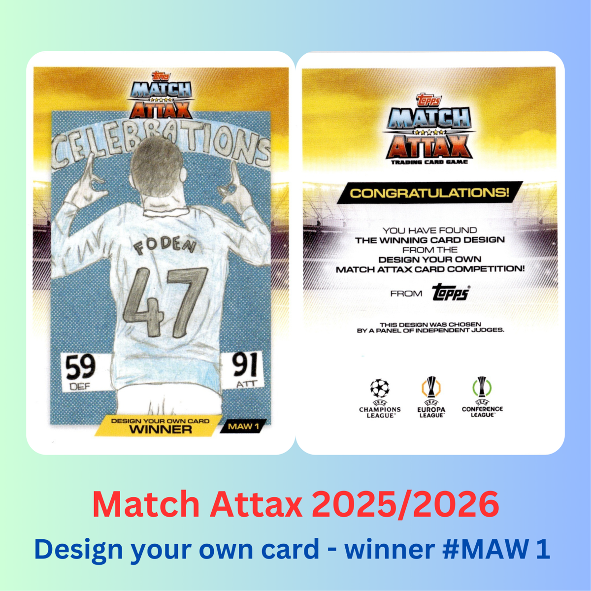 MATCH ATTAX Champions League 2025/2026 MAW 1 Phil Foden Design