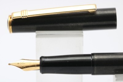 Vintage Diplomat Attache XL Chrom/Schwarz Medium Füllfederhalter