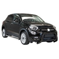 FrontbüGel FrontschutzbüGel FüR Fiat 500X 2014-2018 ø76Mm Stahl Schwarz Schutz