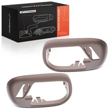 A-Premium 2x Beige Interior Door Handle Bezel w/ Lock Hole Front Side for Chevy