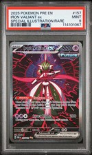 2025 Pokemon Prismatic Evolutions Iron Valiant EX #157 SIR PSA 9