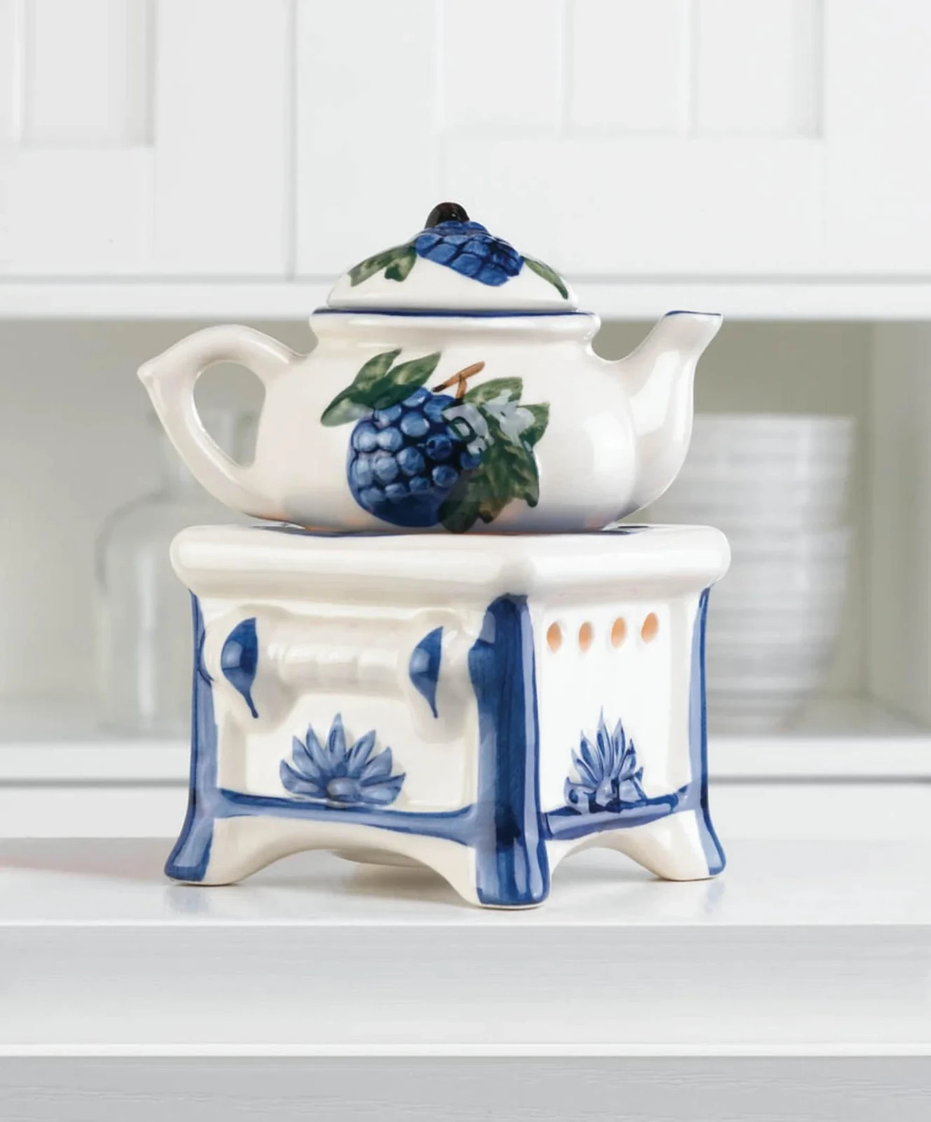 Pot Stove Porcelain Oil Warmer Tealight Scented Oil Burner - New