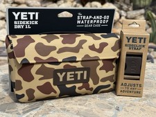 Yeti Sidekick 1L WETLANDS CAMO Dry Gear W/ TAN SideClick Strap New w/ tags