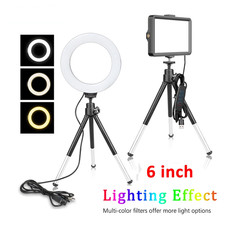 6 inch LED Ring Fill Light Studio Photo Video USB Dimmable Lamp Selfie Portable