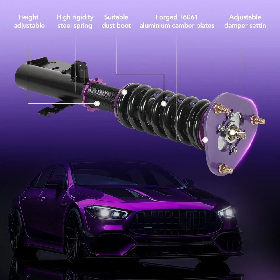 Amortiguadores puntales 4 piezas para Toyota Scion TC 2005 2006 2007 2008-2010 Coilover Foto 3 de 4