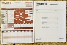 WIAT-III Record form Examiner + Student Response Booklets