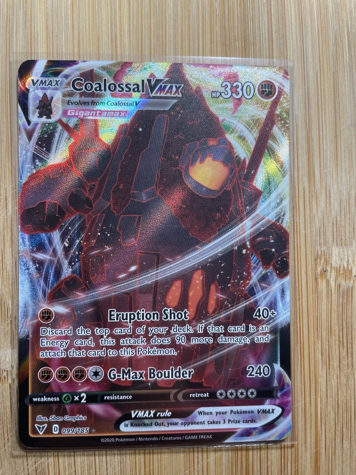 Pokemon TCG Vivid Voltage Coalossal VMAX Holo Ultra Rare 099/185 NM/M