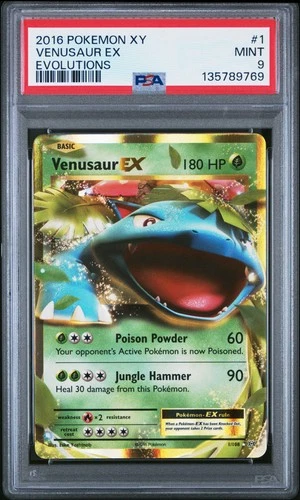 2016 POKEMON XY EVOLUTIONS #1 VENUSAUR EX PSA 9