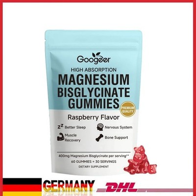 Magnesium Glycinate Gummies 120 Count Vegan Sleep Support Supplement UK