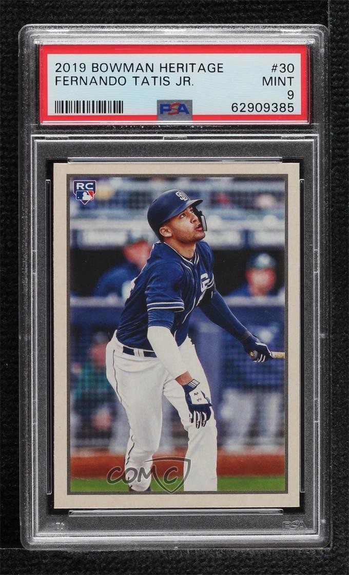 2019 Bowman Heritage Veterans/Rookies Fernando Tatis Jr PSA 9 MINT RC 1k3x