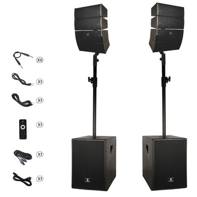 PRORECK Club 3000 12'' 4000W Line Array PA System Jazz Fest Ready DJ Set