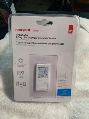 HONEYWELL RPLS540A HOME 120V 7-DAY PROGRAMMABLE INDOOR LIGHT SWITCH TIMER