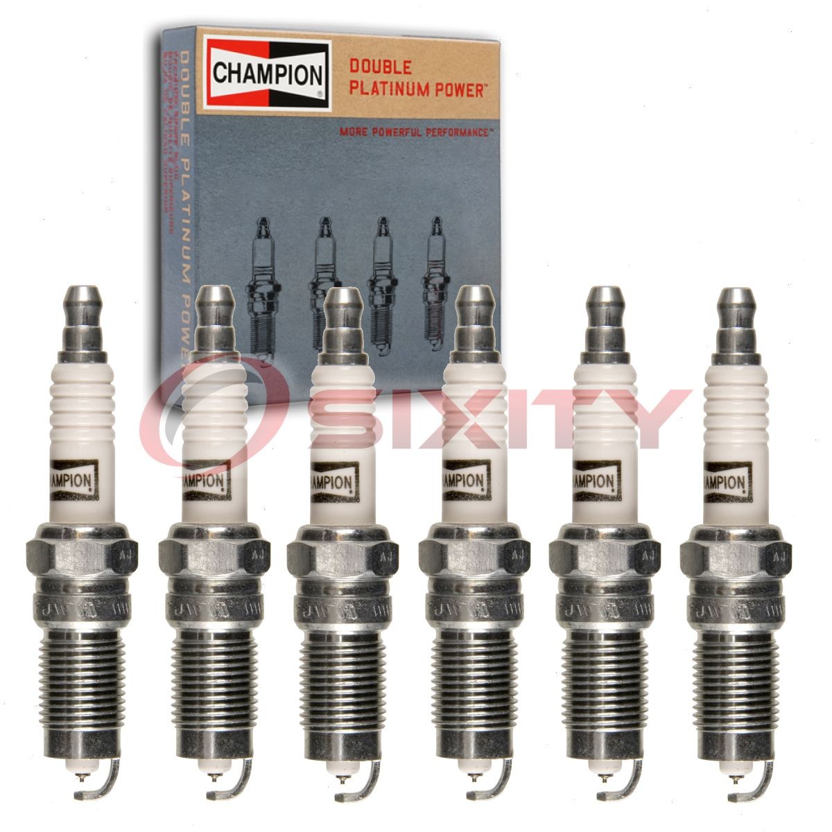 6 pc Champion Double Platinum Spark Plugs for 1995 Ford Windstar 3.8L V6 yn