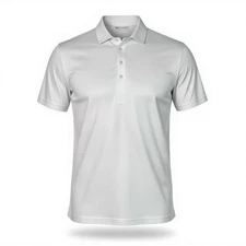 NWOT Collars & Co. Mens Polo Shirt Medium Tall Dress Collar Golf Preppy White