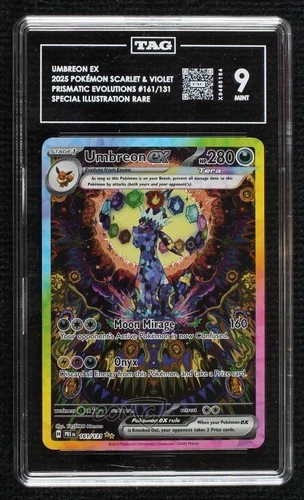 Umbreon ex Special Illustration Rare Pokemon Prismatic Evolutions PRE TAG 9 MINT