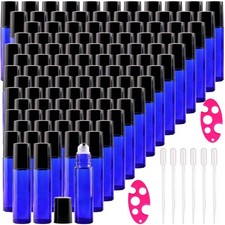 10ml Roller Bottles - Cobalt Blue Glass with Leak-Proof Stainless Steel
