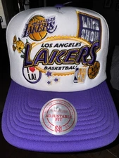 Mitchell & Ness Los Angeles Lakers Trucker Foam Snapback Hat I Love LA  Patches