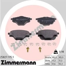 Bremsbeläge 25827.175.1 ZIMMERMANN für CITROËN OPEL PEUGEOT DS