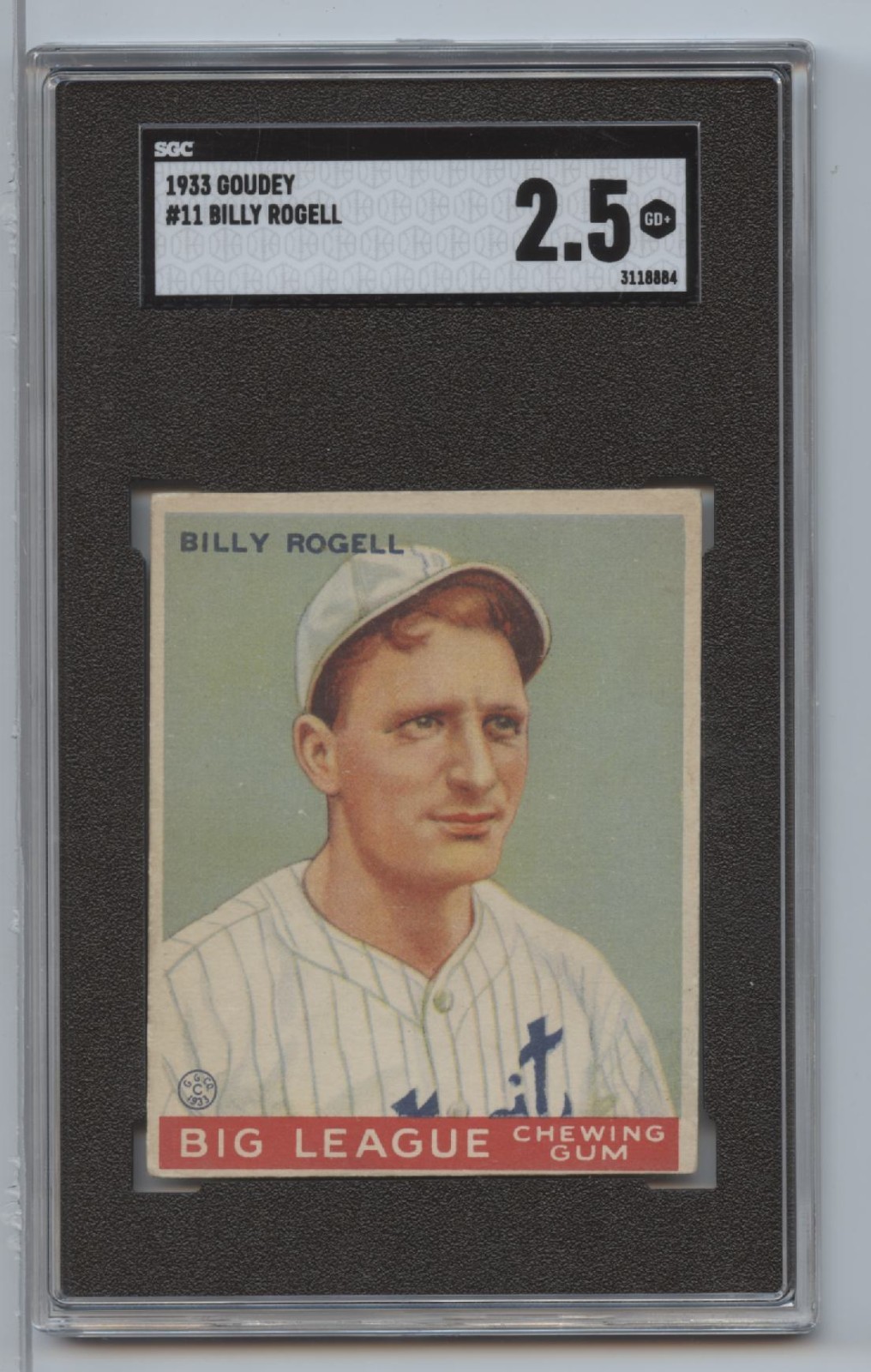 1933 Goudey Billy Rogell #11 SGC 2.5