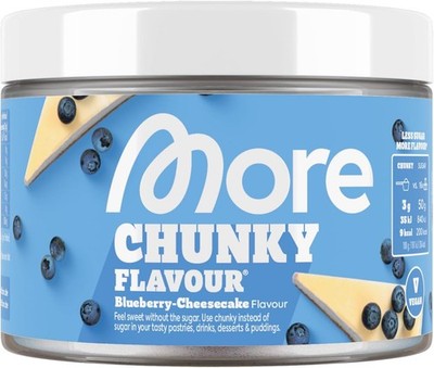 More Chunky Flavour Blueberry Cheesecake 150g Vegan Zuckerarm Aroma Pulver