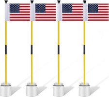 3 Pack Golf Flag Cup Set for Putting Green 3Ft,American Flag