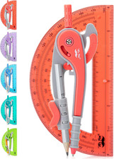 - Compass and Protractor Set, Math Compass for Geometry and Drawing
