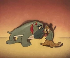 Original Courvoisier Cel of Pluto's Kid Brother and Butch from Pluto's Kid Broth