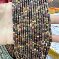 2x3mm Natural Picasso Jasper Heishi Disc Spacer Beads for Jewelry Making DIY