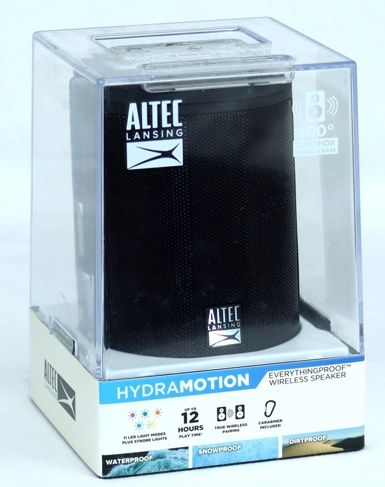 Altec Lansing HydraMotion EverythingProof Wireless Bluetooth Waterproof Speaker - Image 4 of 4