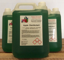 Box Of 2 x 5L Apple Disinfectant 5 10 Litre Liquid Floor Cleaner 2.50 per litre