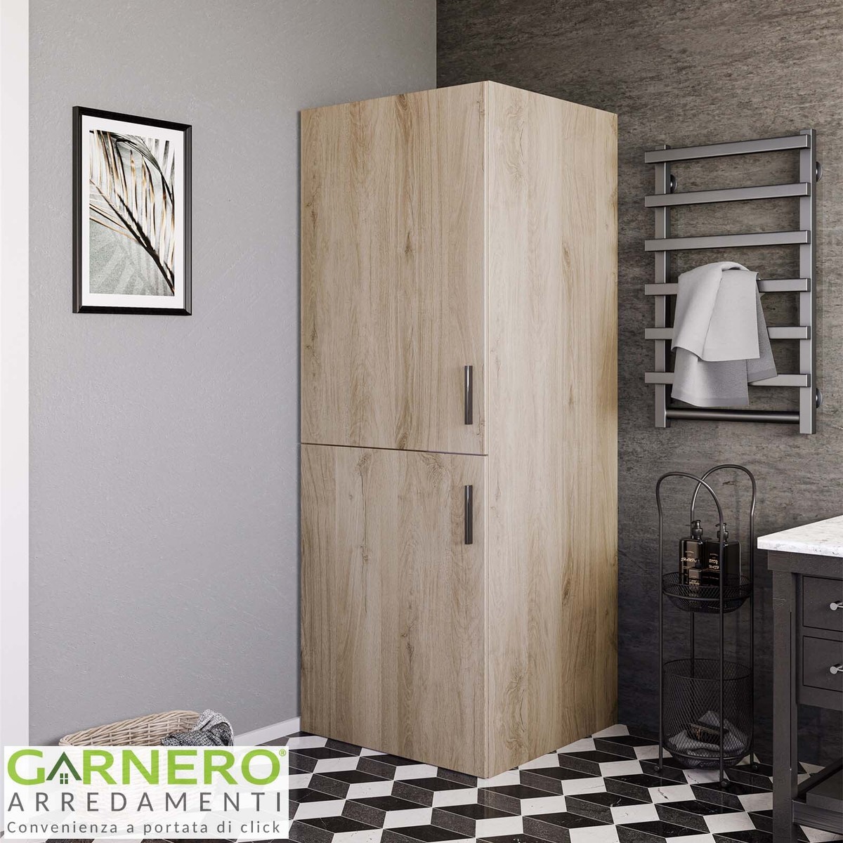 Mobile Per Lavatrice VidaXL Grigio Cemento 70.5x71.5x91.5cm - Armadio Per Lavanderia Con Anta - Foto 13