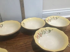 set 4 OR 5 Better Homes and Gardens Tuscan Retreat 8'' BOWLS Scalloped